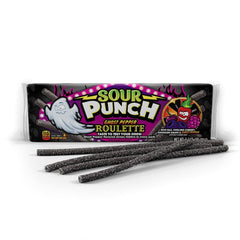 Sour Punch Ghost Pepper Roulette Straws Halloween Candy 3.2oz (91g)