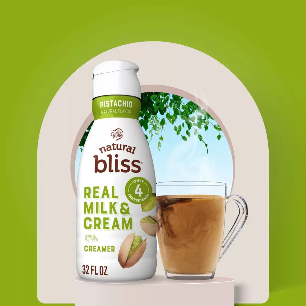 Coffee Mate Natural Bliss Pistachio Flavoured Coffee Creamer 32oz (946ml)