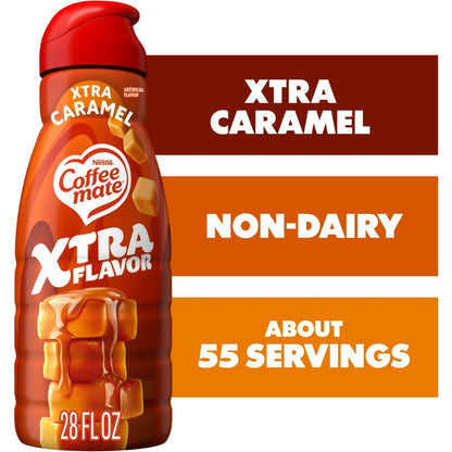 Coffee Mate Xtra Caramel Flavour Liquid Non-Dairy Coffee Creamer 28oz (828ml)