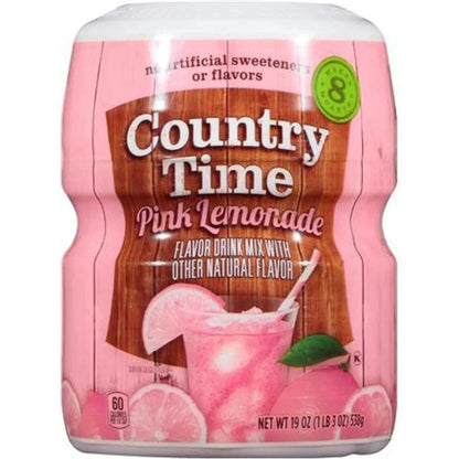 Country Time Drink Mix Variety Pack Lemonade and Pink Lemonade 538g (3 Pack)