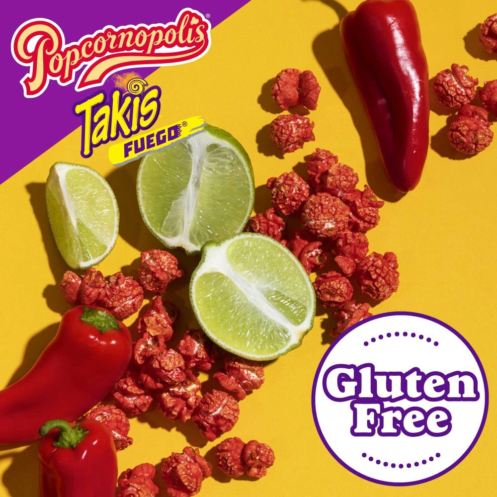 Popcornopolis Fuego Takis Hot Chili Pepper & Lime Popcorn 2oz (57g)