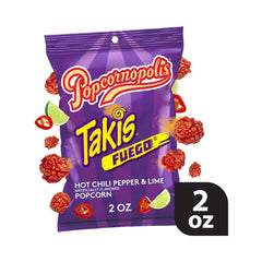 Popcornopolis Fuego Takis Hot Chili Pepper & Lime Popcorn 2oz (57g)