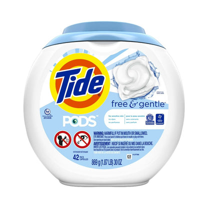 Tide Pods Laundry Detergent Pods Free and Gentle 42 Count