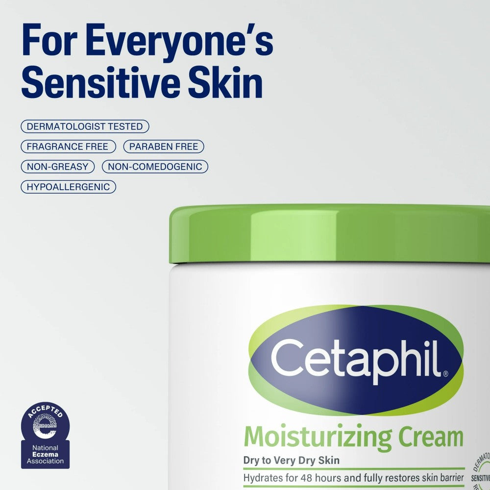 Cetaphil Moisturizing Cream Very Dry/Sensitive Unscented 16oz