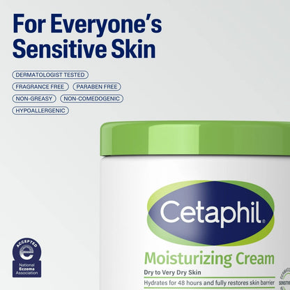 Cetaphil Moisturizing Cream Very Dry/Sensitive Unscented 16oz