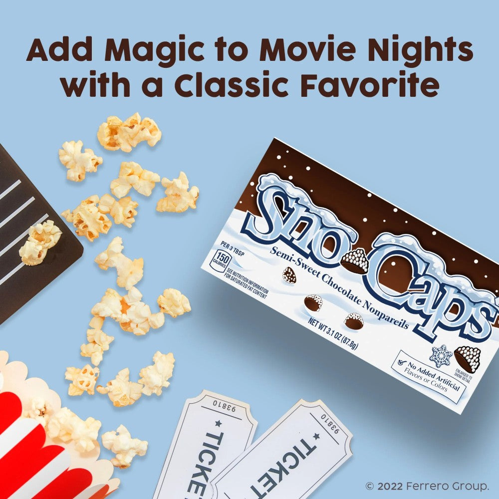 Sno-Caps, Semi-Sweet Chocolate Nonpareils Theater Box 3.1oz (87.8g)