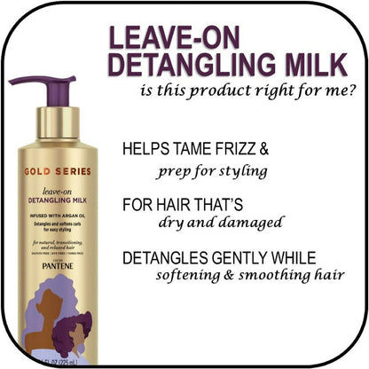 Pantene Gold Series Leave-In Detangling Milk 7.6oz (225ml)