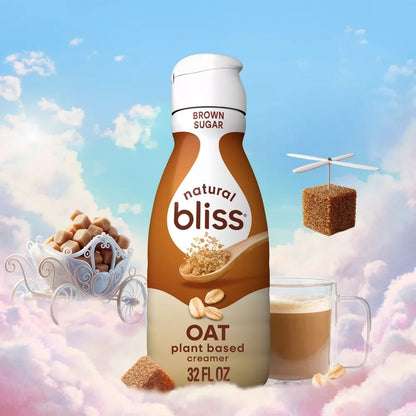 Natural Bliss Brown Sugar Non Dairy Oat Milk Coffee Creamer 32oz (946ml)