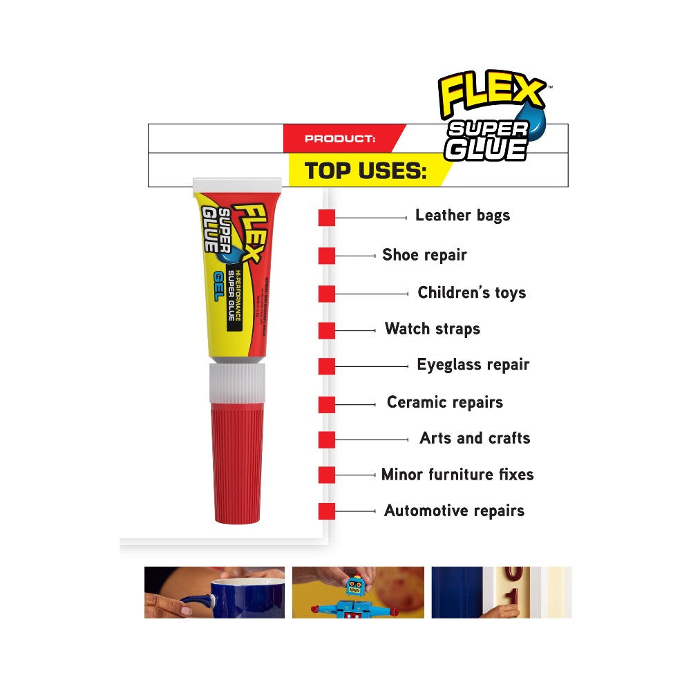 Flex Super Glue Gel 0.1oz (3g) 2 Pack