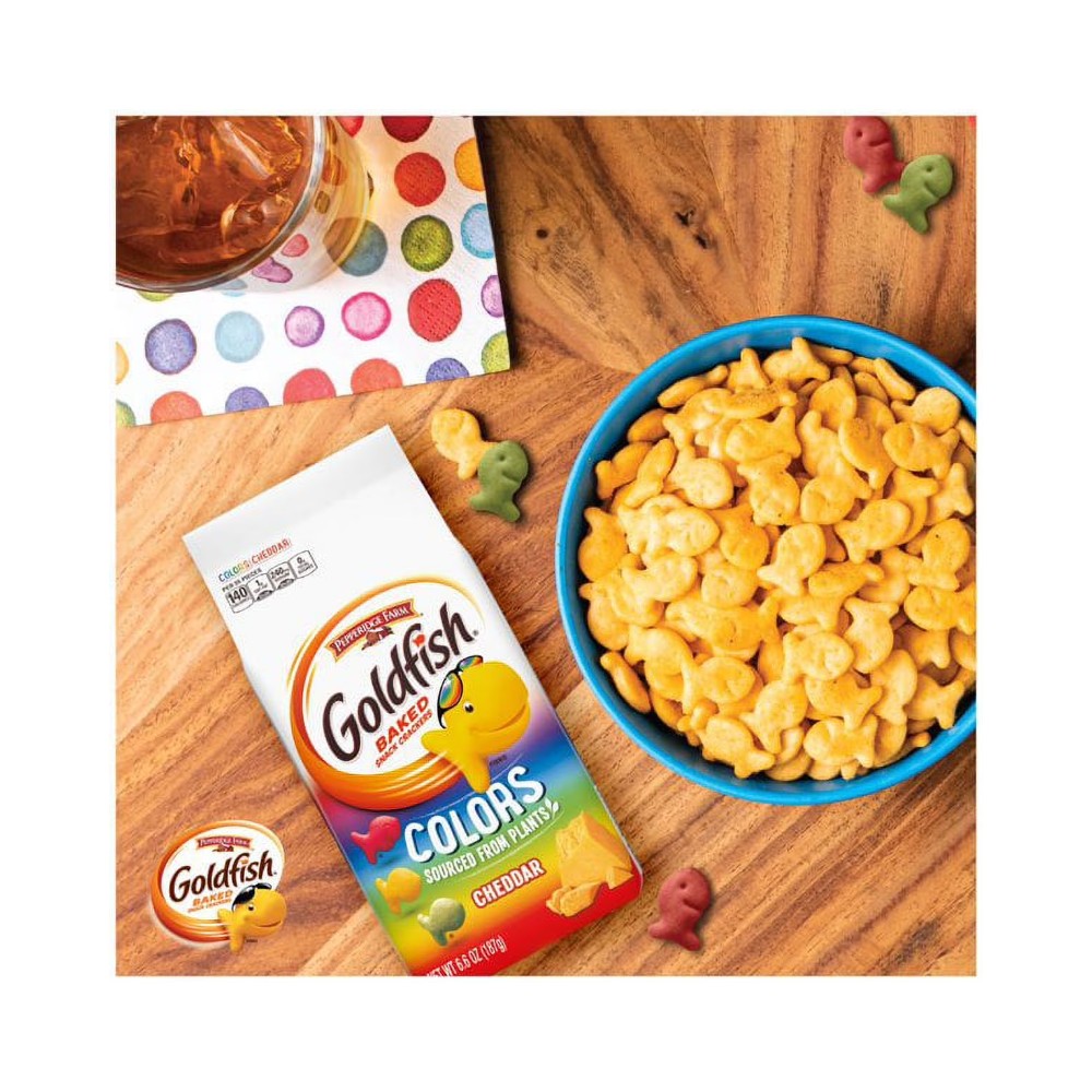 Pep Farm Goldfish Colours Cheddar Crackers 6.6oz (187g)
