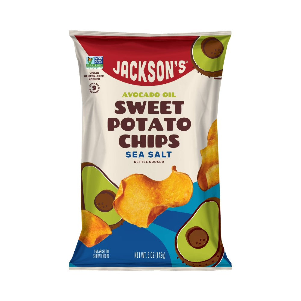Jackson's Avocado Oil Sweet Potato Chips Sea Salt 5oz (142g)