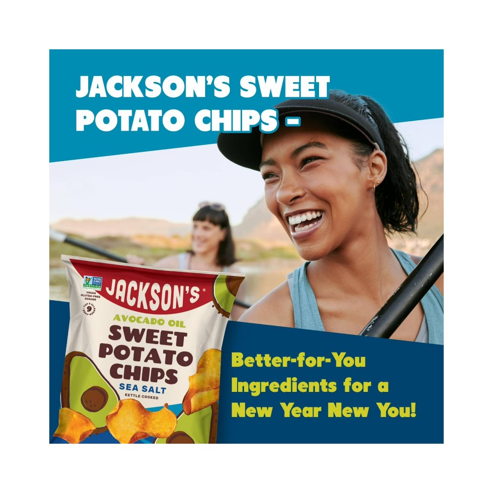 Jackson's Avocado Oil Sweet Potato Chips Sea Salt 5oz (142g)