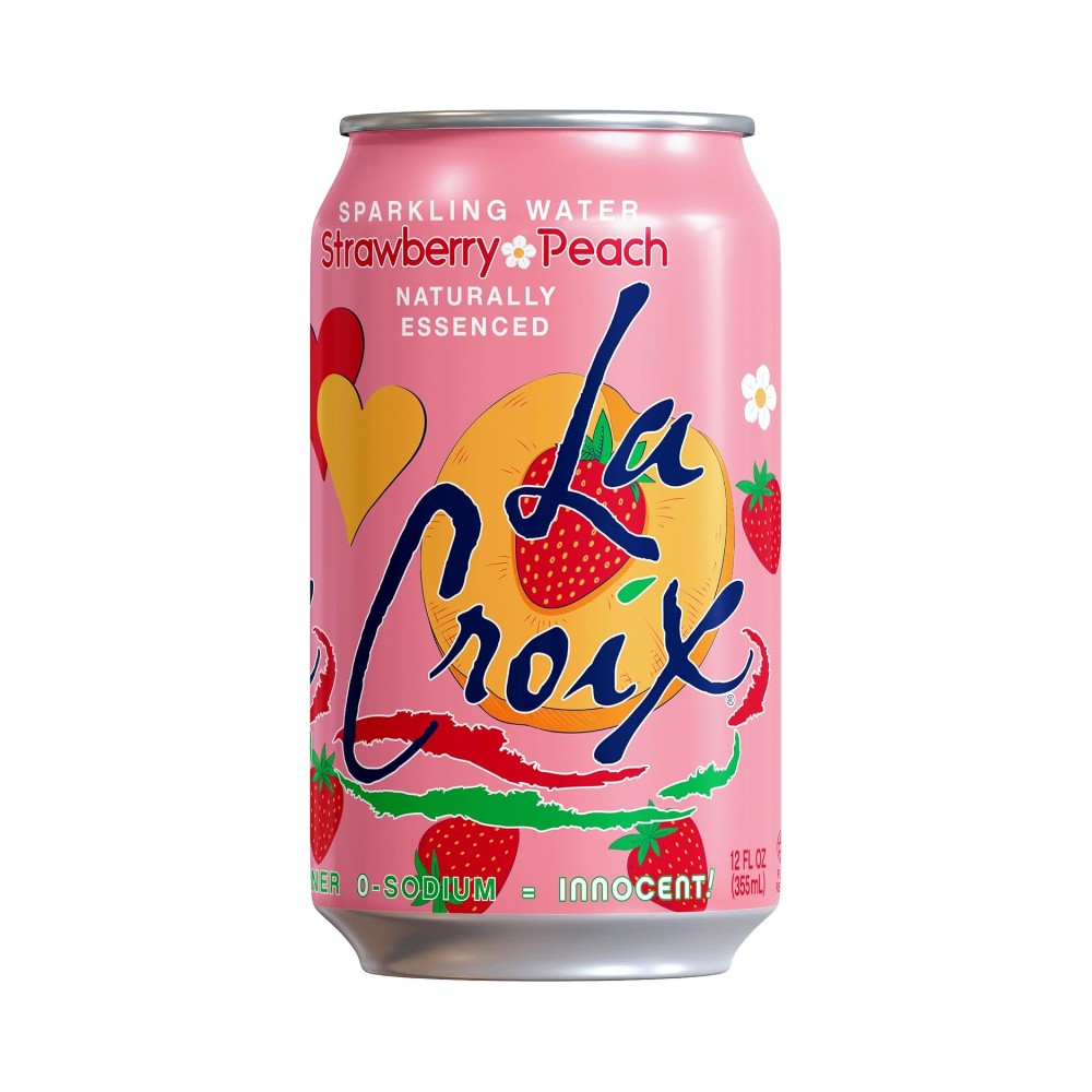 La Croix Sparkling Water Strawberry Peach 355ml