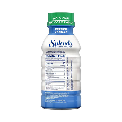 Splenda Coffee Creamer French Vanilla No Sugar 8oz (237ml)