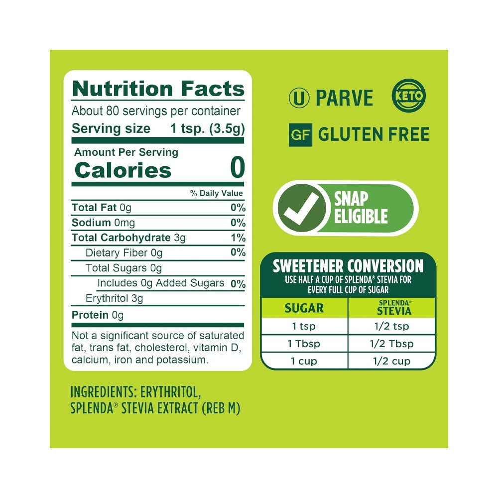 Splenda Stevia Jar No Calories - 9.8oz (280g)