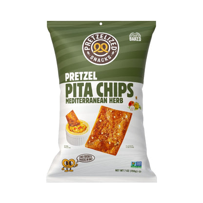 Pretzelized Pretzel Pita Chips Mediterranean Herb 7oz (198g)