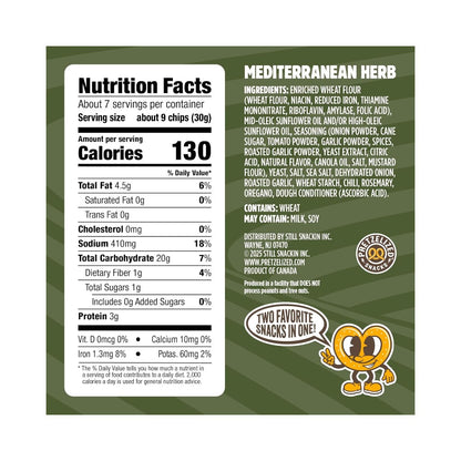 Pretzelized Pretzel Pita Chips Mediterranean Herb 7oz (198g)