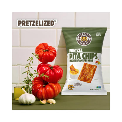 Pretzelized Pretzel Pita Chips Mediterranean Herb 7oz (198g)