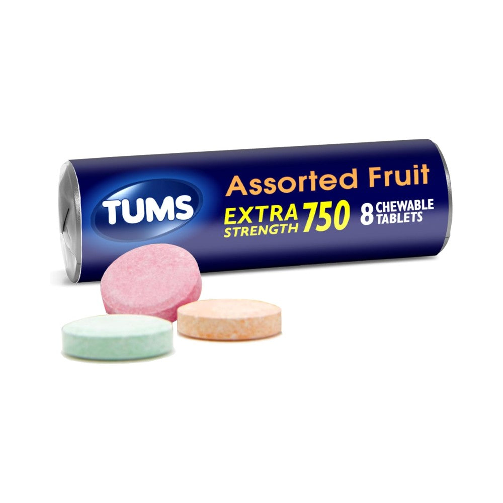 Tums Assorted Fruits Roll 8 Chewable Tablets