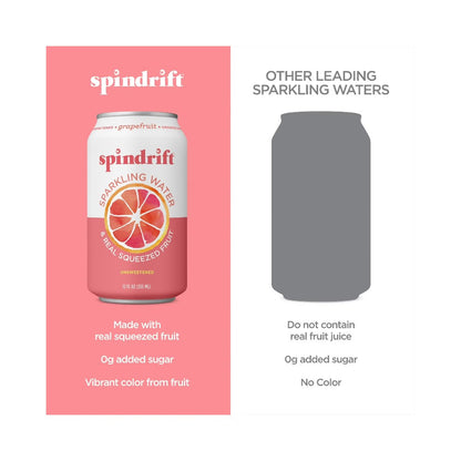 Spindrift Grapefruit Flavoured Sparkling Water 12oz (355ml)