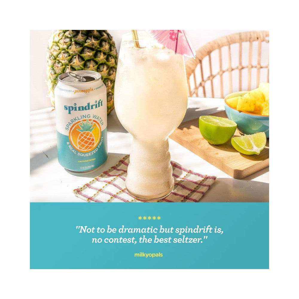 Spindrift Pineapple Flavoured Sparkling Water 12oz (355ml)