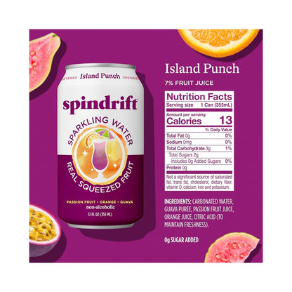 Spindrift Island Punch Flavoured Sparkling Water 12oz (355ml)