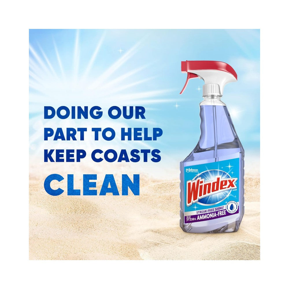 Windex Crystal Rain Glass Cleaner Spray 23oz (680ml) - Ammonia-Free
