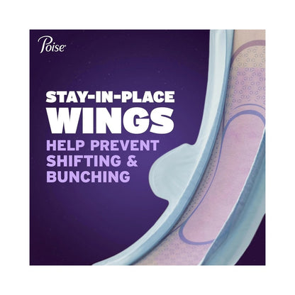 Poise Ultra-Thin with Wings Long Overnight Pad 20's