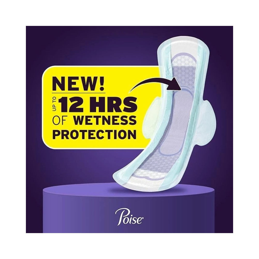 Poise Ultra-Thin with Wings Long Overnight Pad 20's
