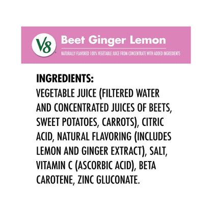 V8 Vegetable Juice Beet Ginger Lemon 46oz (1.36L)