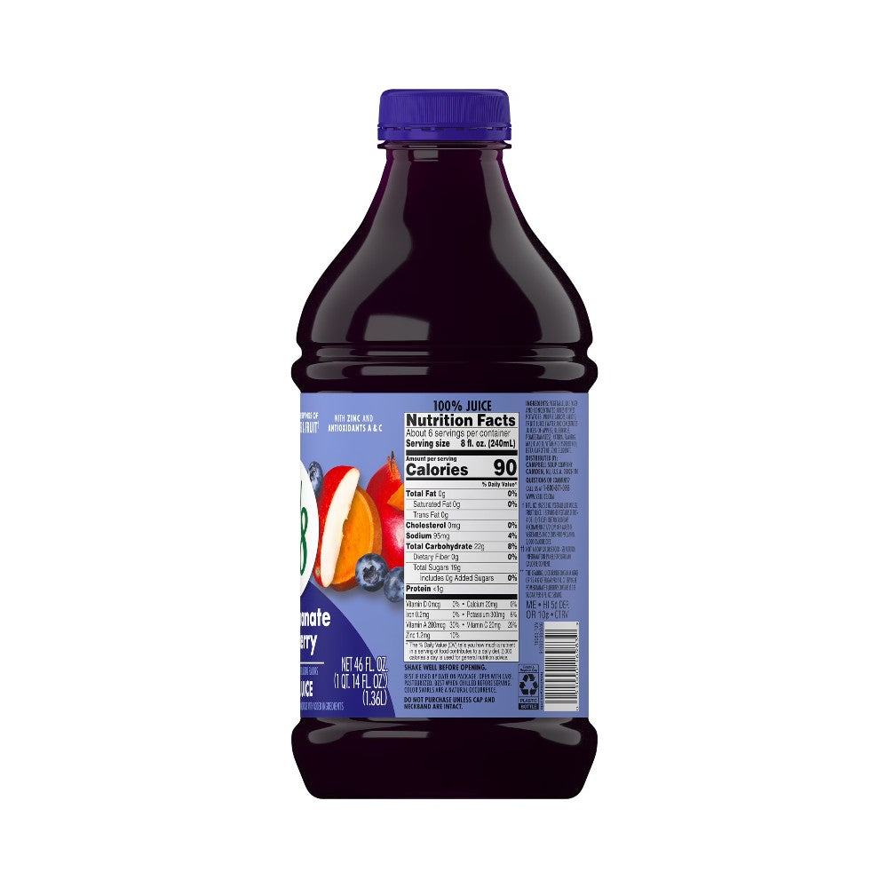 V8 Vegetable Juice Pomegranate Blueberry 46oz (1.36L)