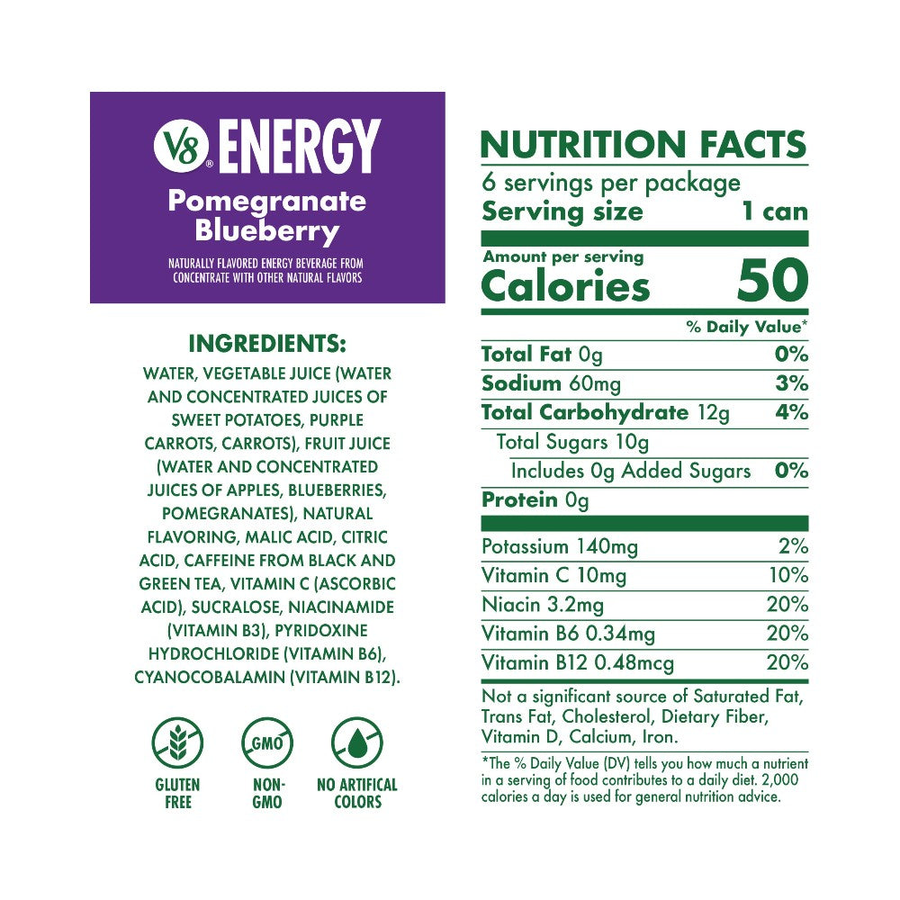 V8 Energy Pomegranate Blueberry 8oz (237ml)