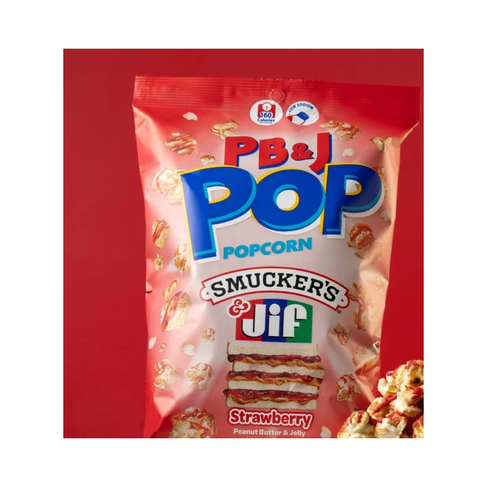 Candypop PB&J Pop Popcorn Strawberry Peanut Butter & Jelly Smucker's & Jif 5.25oz (149g)