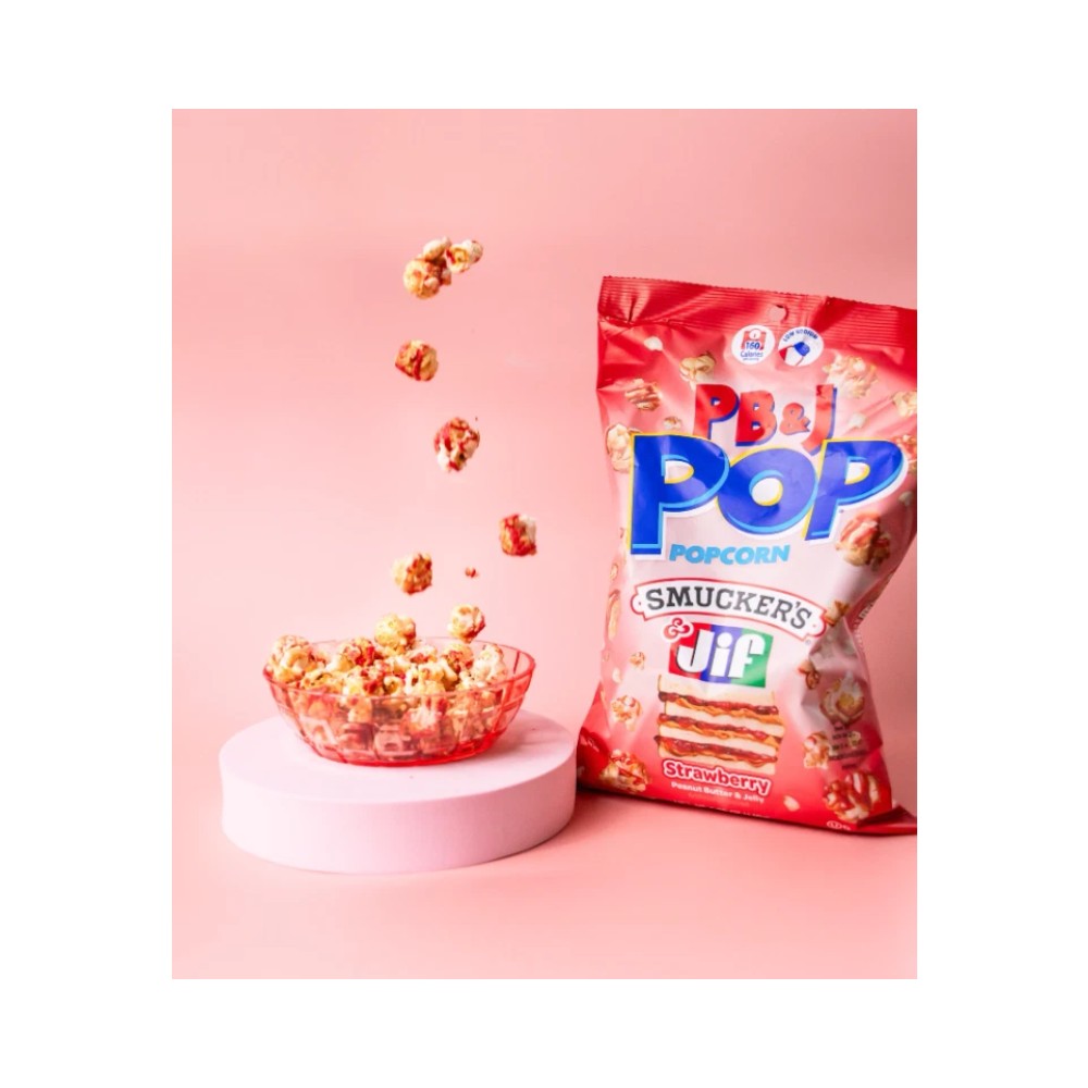 Candypop PB&J Pop Popcorn Strawberry Peanut Butter & Jelly Smucker's & Jif 5.25oz (149g)