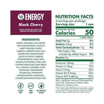 V8 Energy Black Cherry 8oz (237ml)