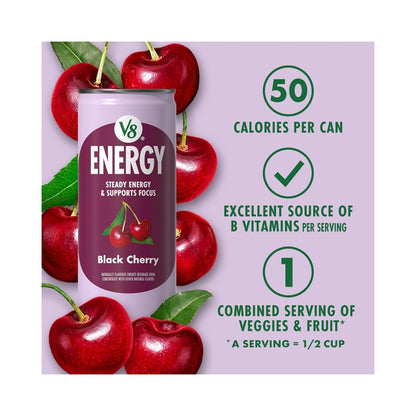 V8 Energy Black Cherry 8oz (237ml)
