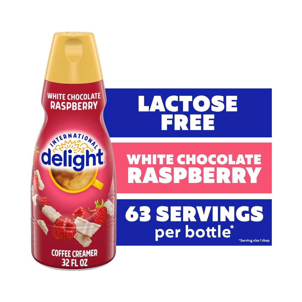 International Delight White Chocolate Raspberry Coffee Creamer 32oz (946ml)