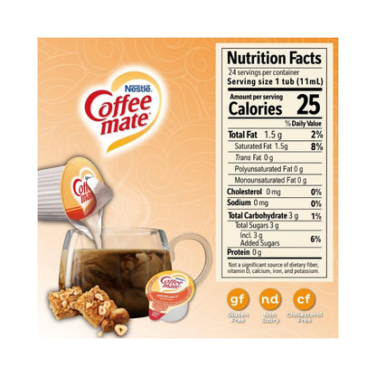 Nestle Coffee Mate Hazelnut Coffee Creamer 0.375oz (11ml) x 24