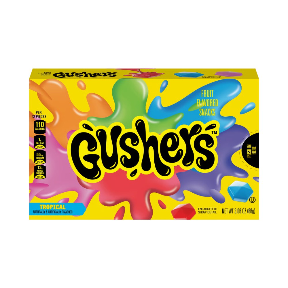 Gushers Tropical Fruit Flavoured Sweets Theater Box 3.06oz (86g)