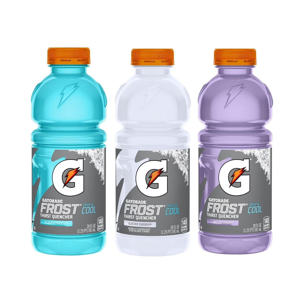 Gatorade Frost Variety Pack Glacier Cherry, Glacier Freeze, and Riptide Rush - 8 of each (24 Total) 20oz Bottles