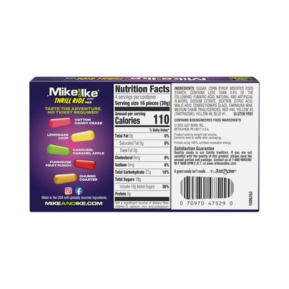 Mike & Ike Theatre Box Thrill Ride Mix 4.25oz (120g)