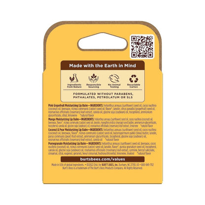 Burt's Bees Superfruit Moisturizing Lip Balm 4x0.15oz (4.25g)