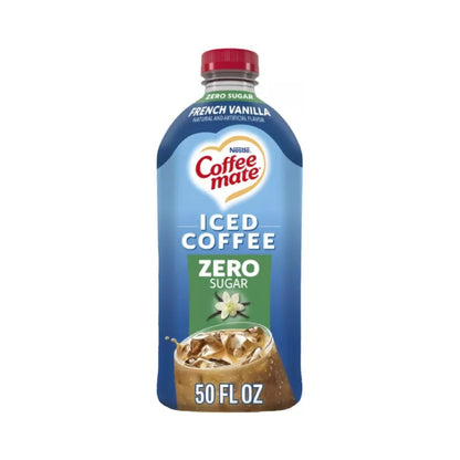 Nestle Coffee Mate Zero Sugar Iced Coffee French Vanilla Creamer 50oz (1.47L)