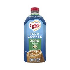 Nestle Coffee Mate Zero Sugar Iced Coffee French Vanilla Creamer 50oz (1.47L)