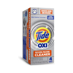 Tide Washing Machine Cleaner with Oxi Powder, Odor Eliminator and Washer Residue Remover 4 Count