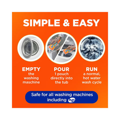 Tide Washing Machine Cleaner with Oxi Powder, Odor Eliminator and Washer Residue Remover 4 Count