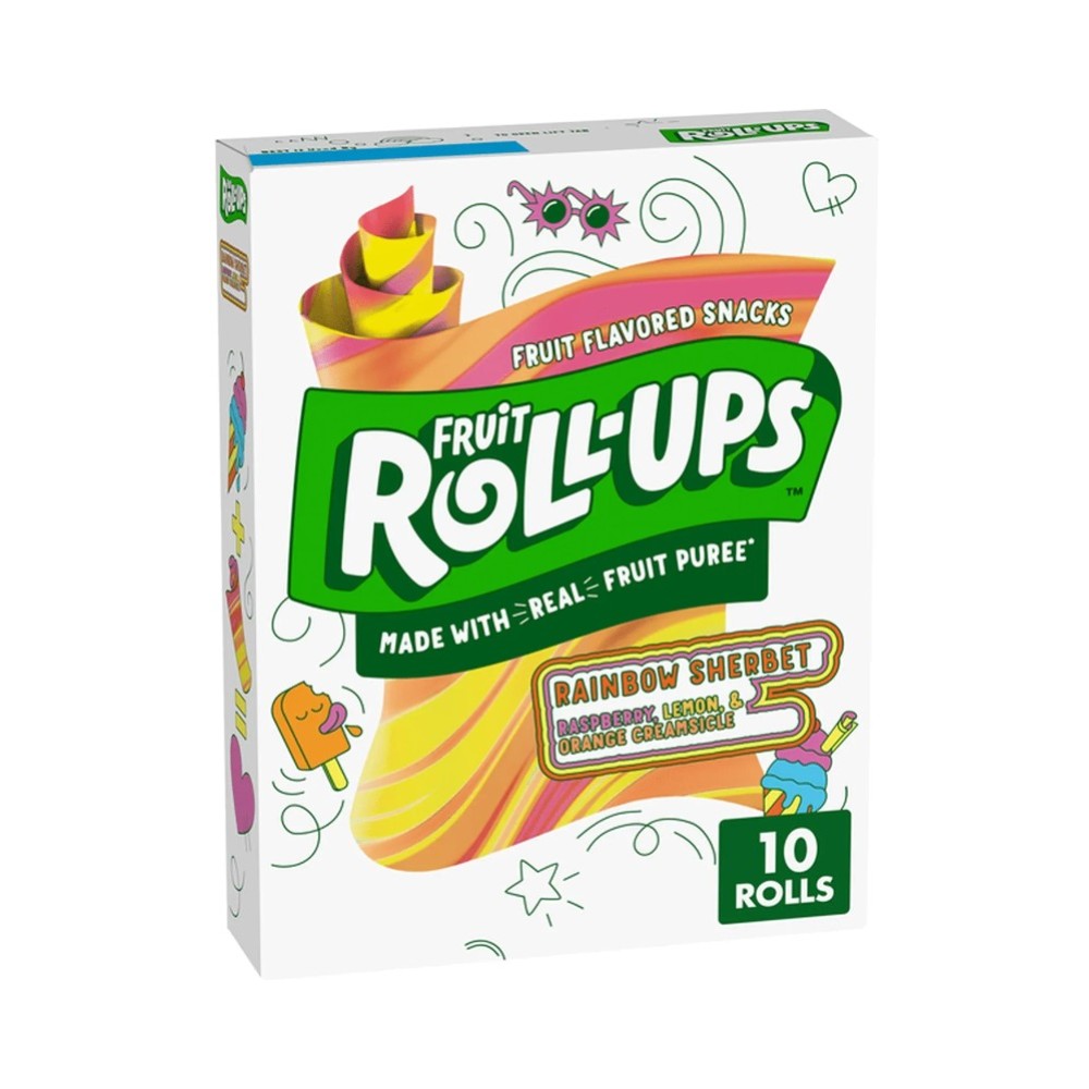 Fruit Roll Ups Rainbow Sherbet 10's 5oz (141g)