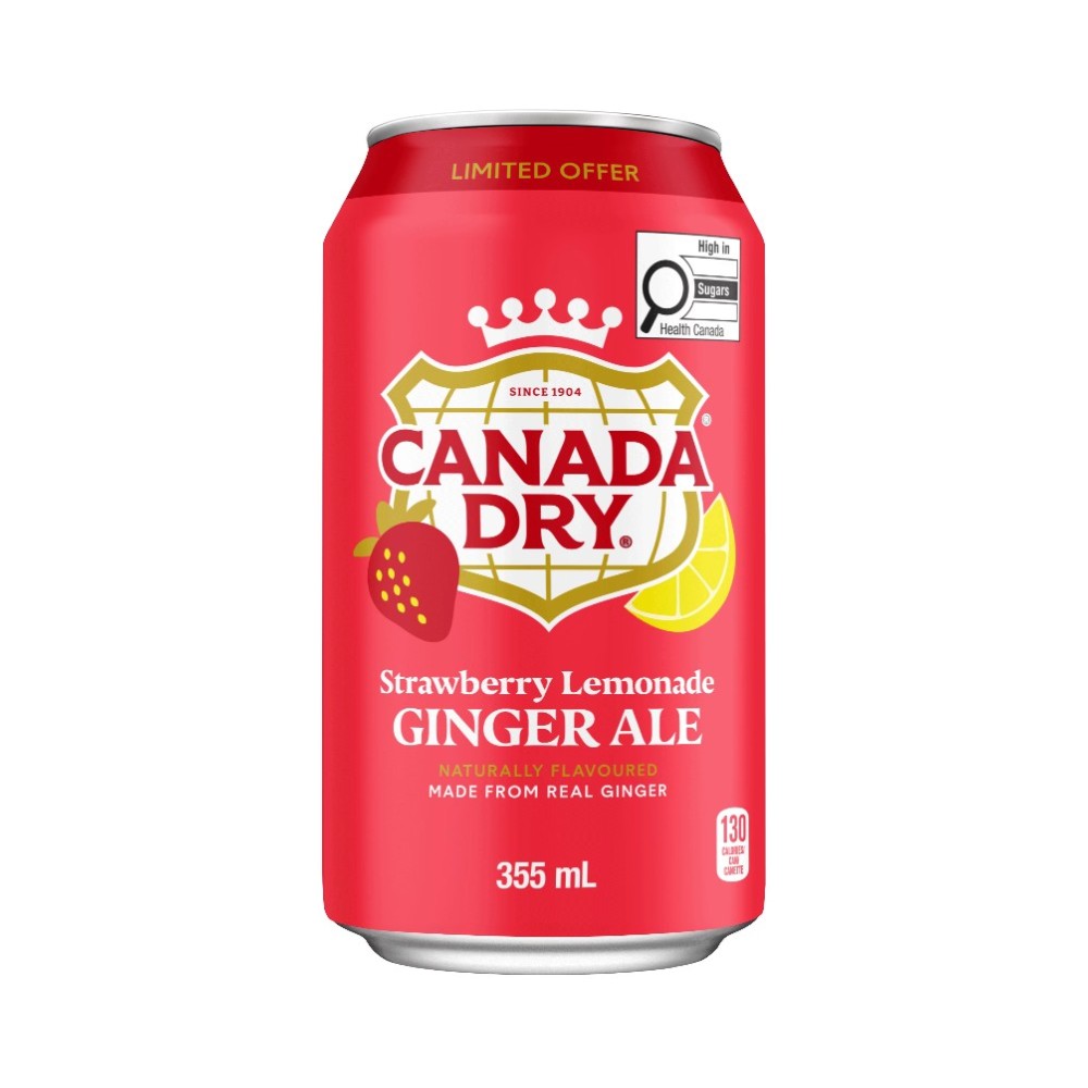 Canada Dry Strawberry & Lemonade Ginger Ale 12oz (355ml)