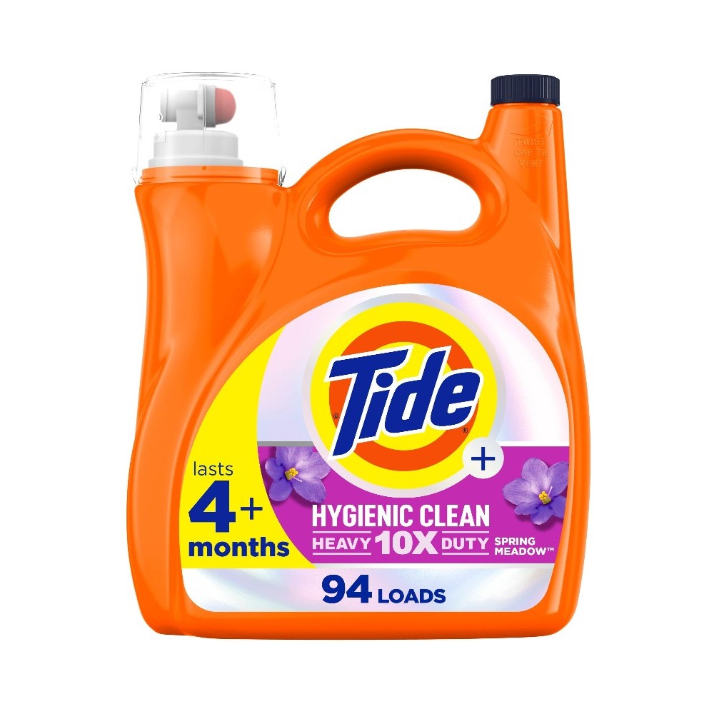 Tide - Hygienic Clean Liquid Laundry Detergent Spring Meadow 94 Loads