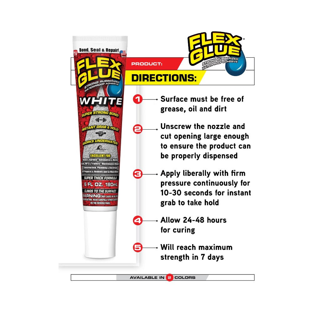 Flex Glue in White 6oz (180ml)